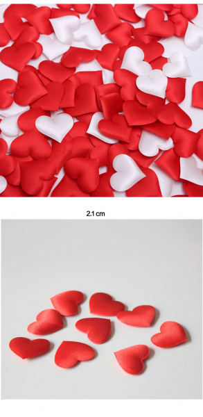 Fabric Hearts red
